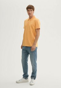 TOM TAILOR BASIC WITH CONTRAST - Polo - pepper orange white melange