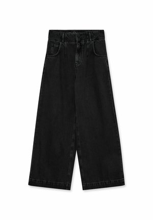HEYANNO MMHNOBLE DRAPY  - Flared Jeans - black