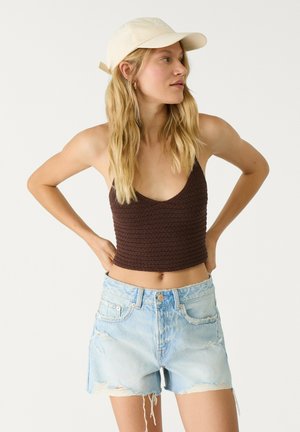 MIT RISSEN  - Short en jean - stone blue denim