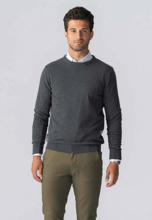 ROUNDNECK - Striktrøje - charcoal melange