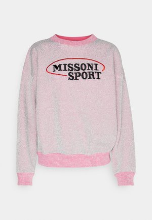 Missoni Sport CREWNECK - Pulover - light silver/pink
