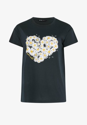 Yours Clothing, PLUS SIZE GRAPHIC T-SHIRTS - T-shirts print - navy