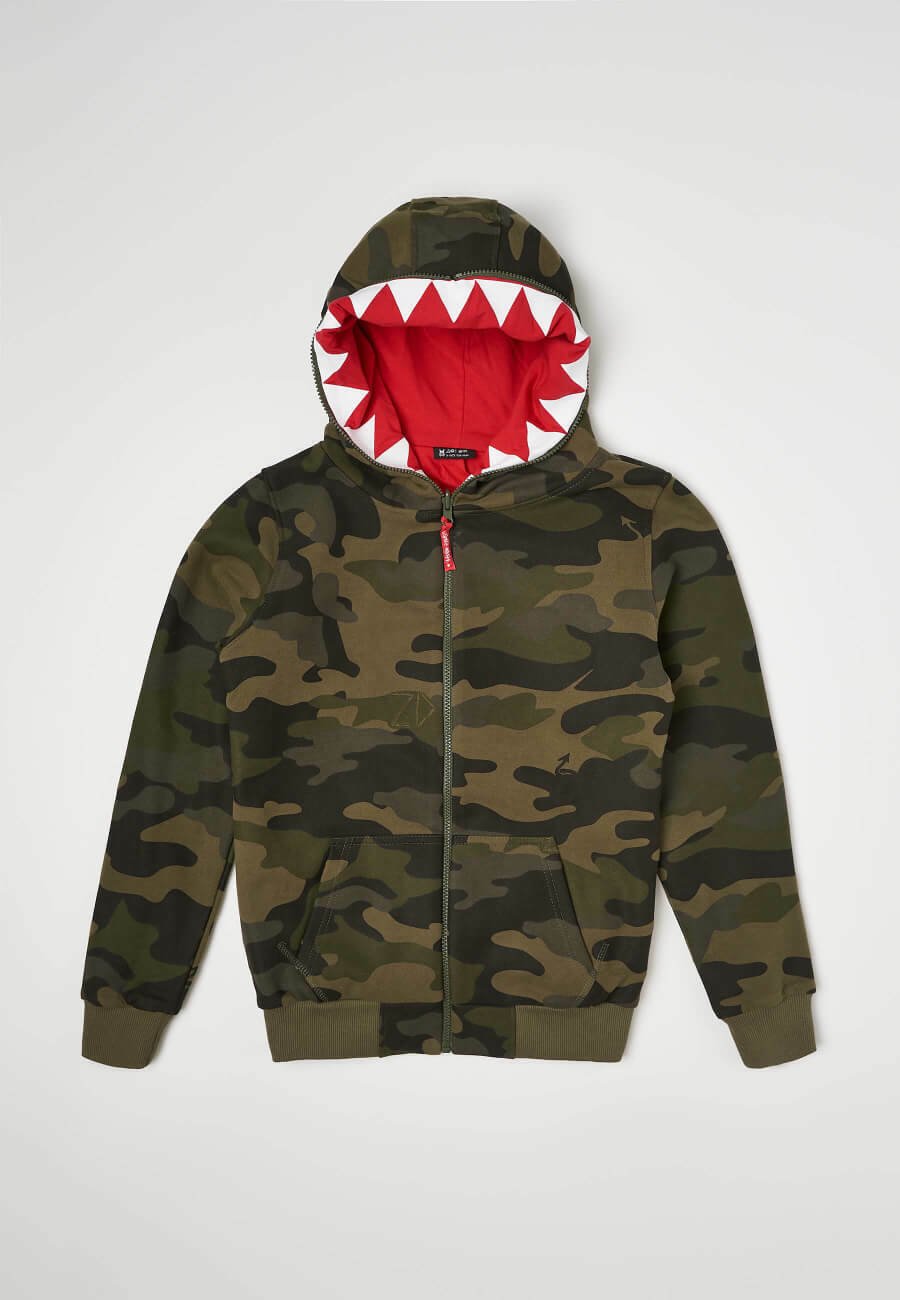 Zombie Dash NICE 2 EAT YOU - Zip-up sweatshirt - camo/green - Zalando