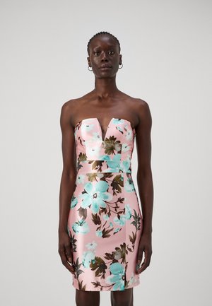WEDDING ALLY V NECK MINI - Robe en jersey - pink/blue