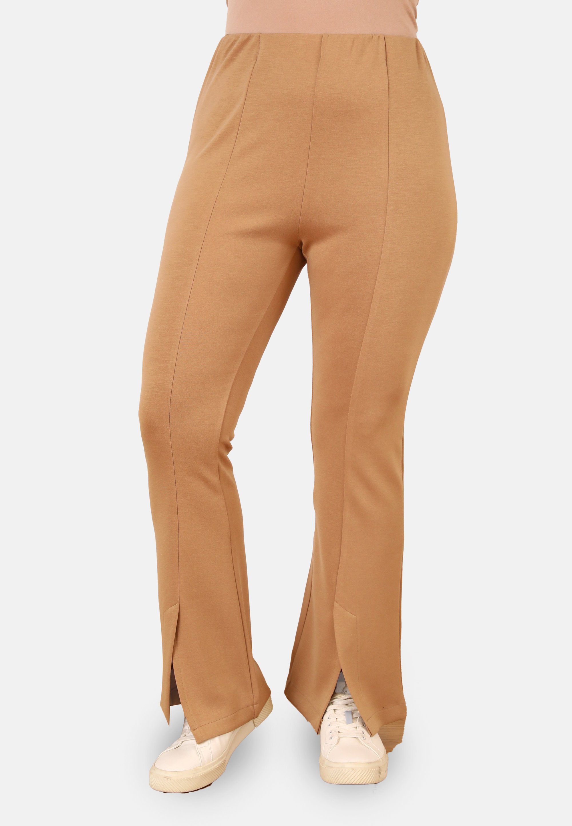 Modanisa PLUS SIZE-ALIA Pantalon de survêtement camel ZALANDO