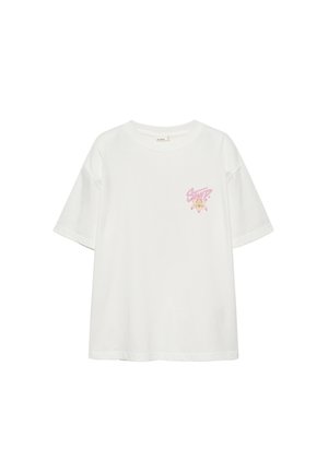 PULL&BEAR, FLORAL GRAPHIC - T-SHIRT - T-shirt imprimé - white
