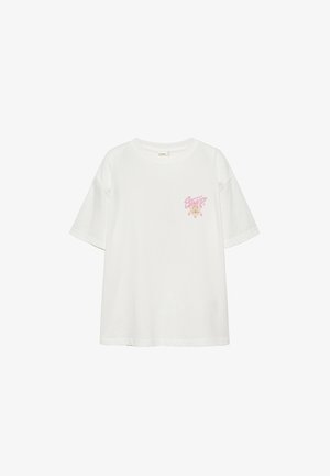 PULL&BEAR, FLORAL GRAPHIC - T-SHIRT - T-shirt imprimé - white