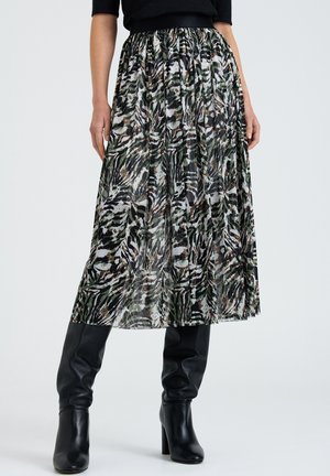 Áčková sukně - mottled dark green