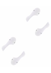 Witte siliconen halve sokken met een gladde textuur. Elke sok heeft een minimalistisch ontwerp en een discreet logo, wat zorgt voor een low-profile pasvorm.