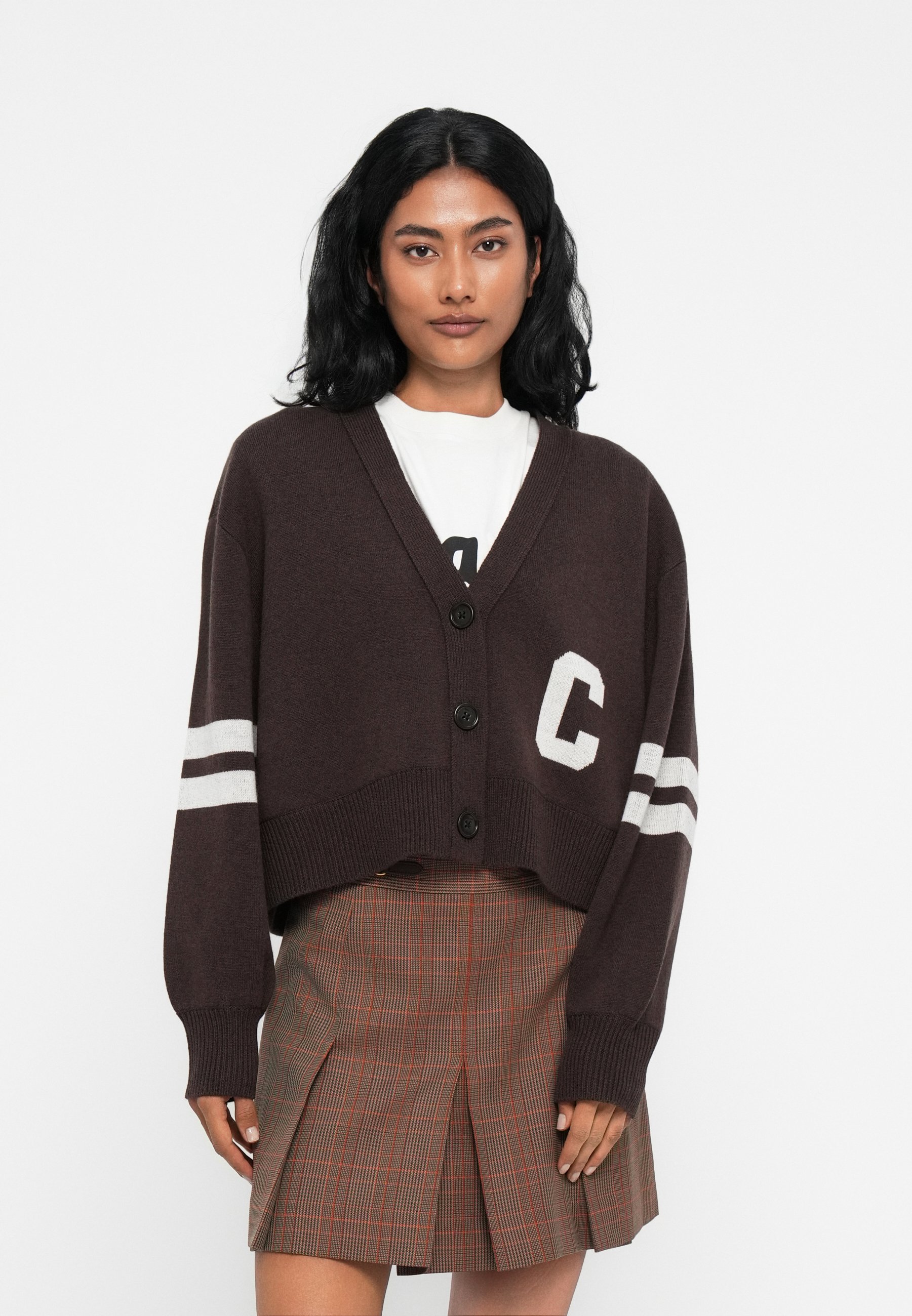 COACH HORSE AND CARRIAGE CROPPED CARDIGAN - Cardigan - brown