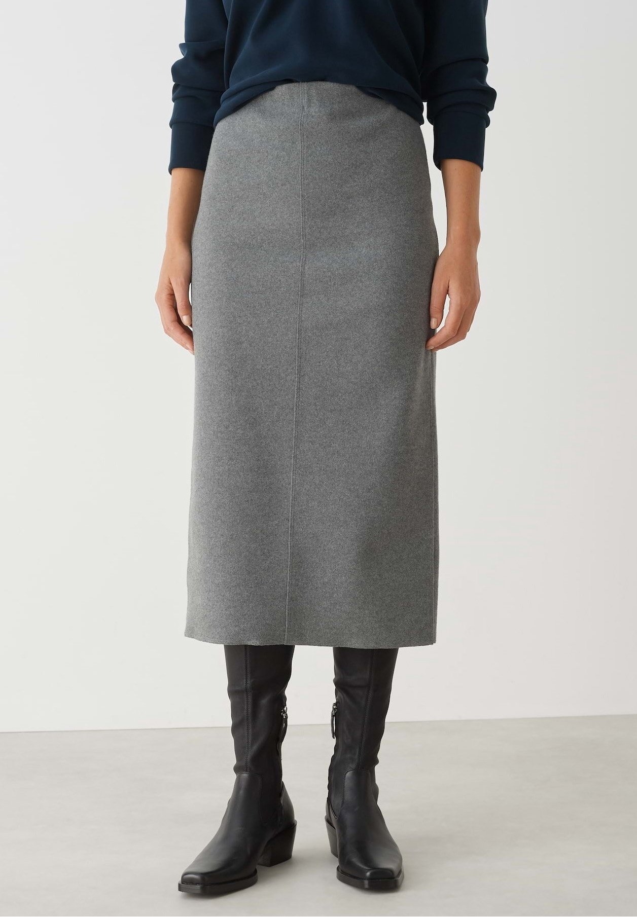 OPUS Jupe crayon grey/gris (Seconde main) ZALANDO