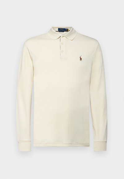 Polo Ralph Lauren CUSTOM SLIM FIT SOFT COTTON POLO SHIRT - Μπλούζα με μακριά μανίκια - herbal milk