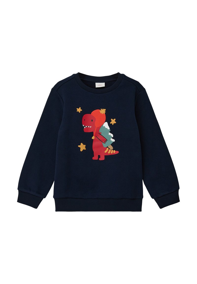 s.Oliver MIT FRONTPRINT - Sweatshirt - navy
