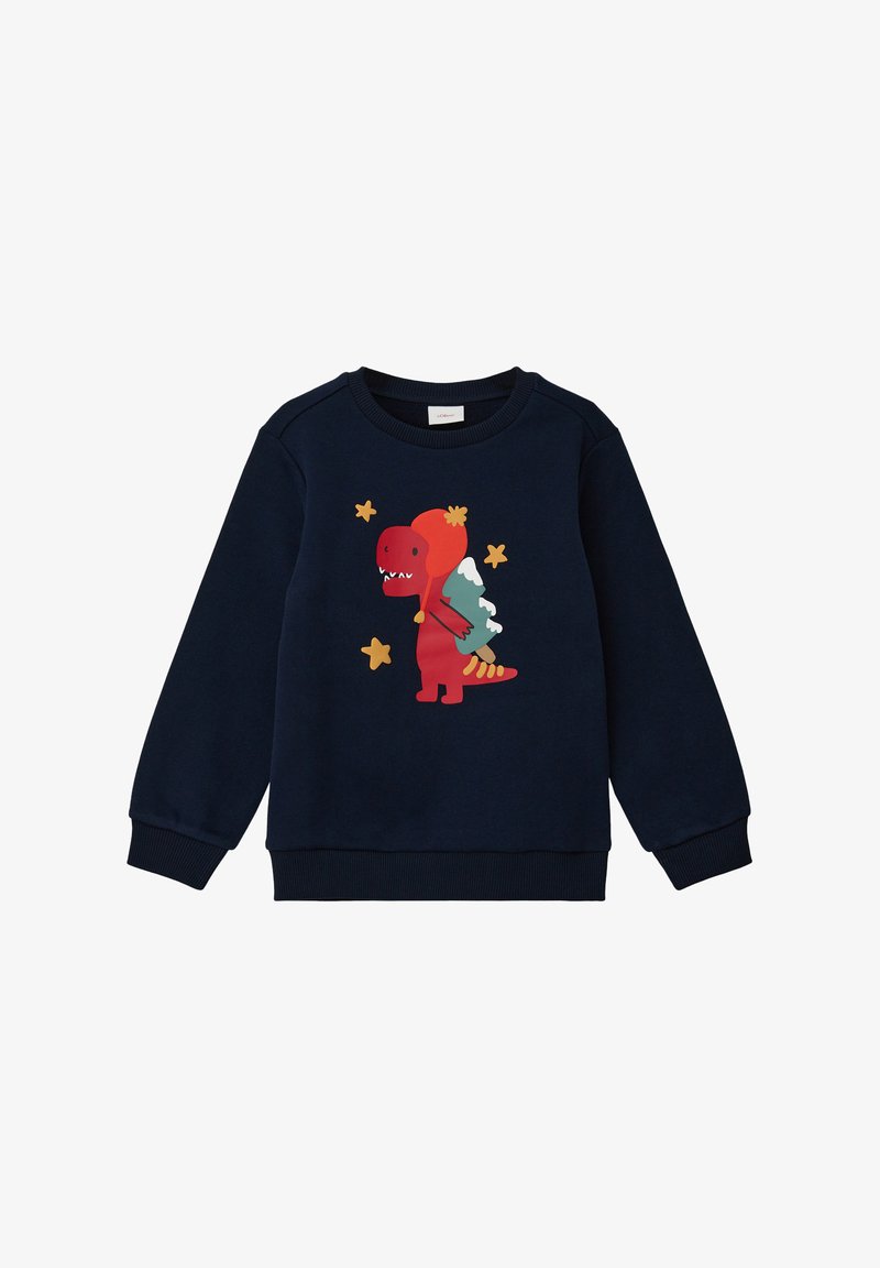 s.Oliver MIT FRONTPRINT - Sweatshirt - navy
