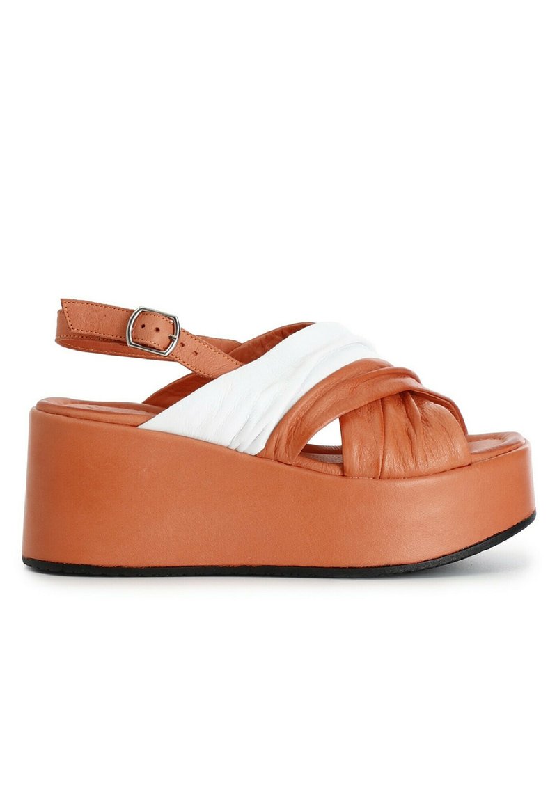 CAFèNOIR Sandalen met sleehak - arancio