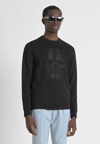 REGULAR FIT IN INTERLOCK INJECTION PRINT - Sweatshirt - black