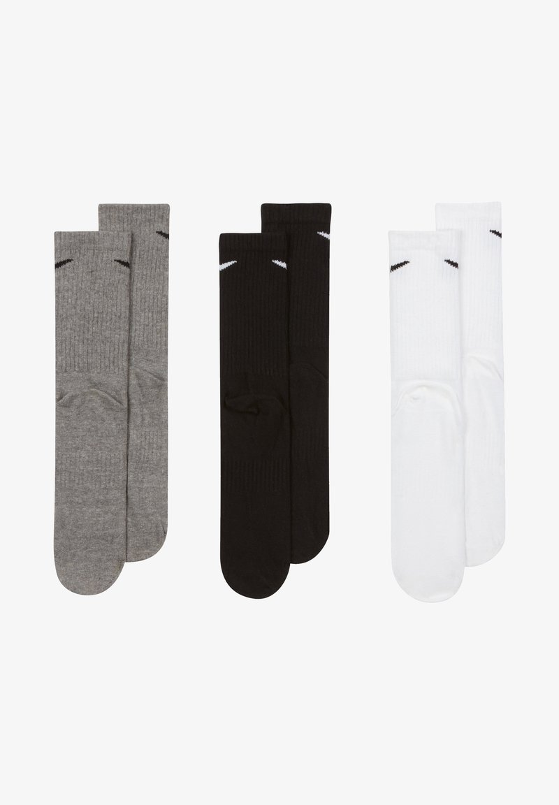 Nike Performance - EVERYDAY CREW UNISEX 3 PACK - Sportsocken - white(black)/carbon heather(black)/black(white), Vergrößern