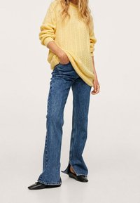 Mango Strickpullover - light yellow