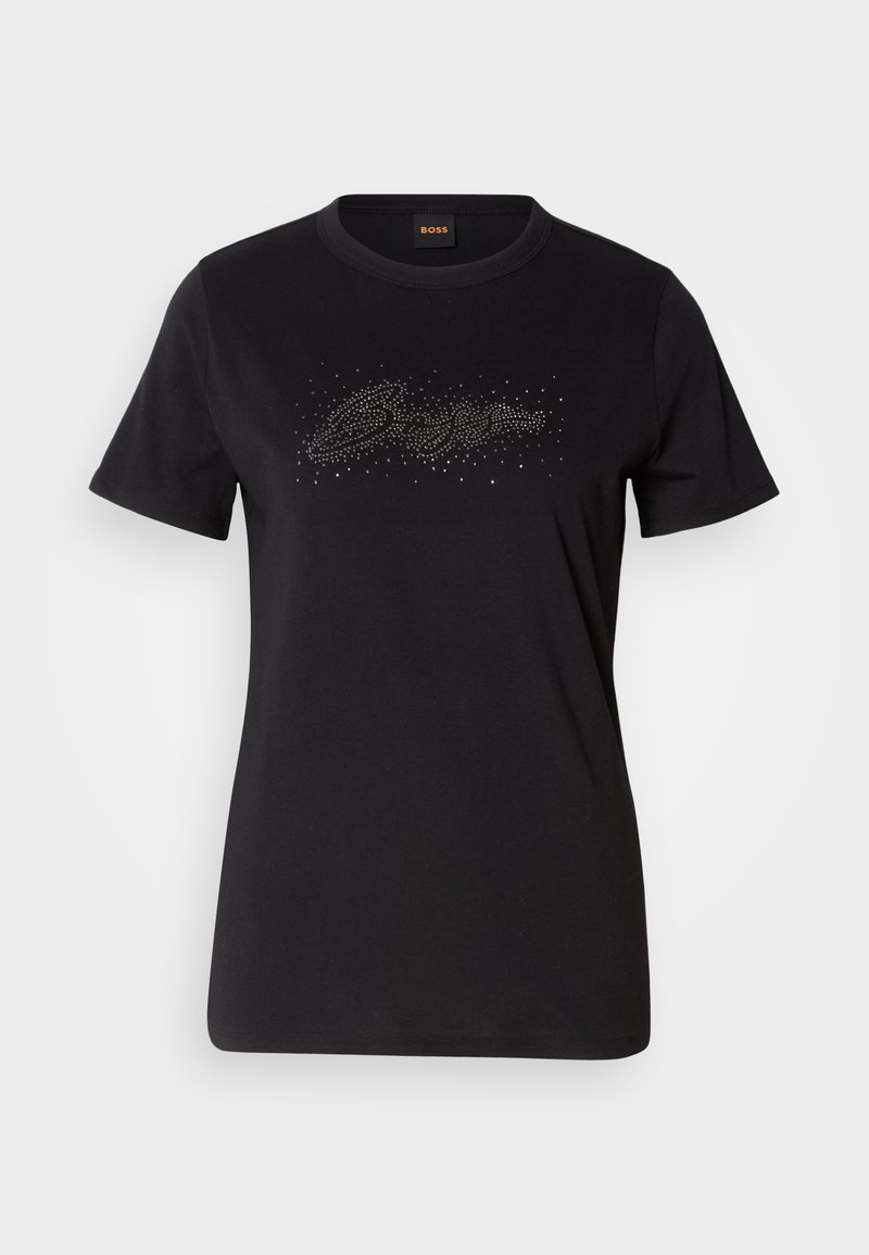 Boss T-shirt print zwart