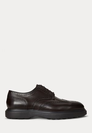 MARTELLI LEATHER WINGTIP SHOE - Šnurovačky - dark brown
