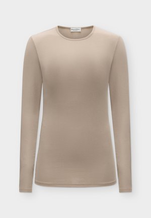 Marc O'Polo, T-SHIRT, LONGSLEEVE, ROUND NECK, RIB - Longsleeve - earthy taupe
