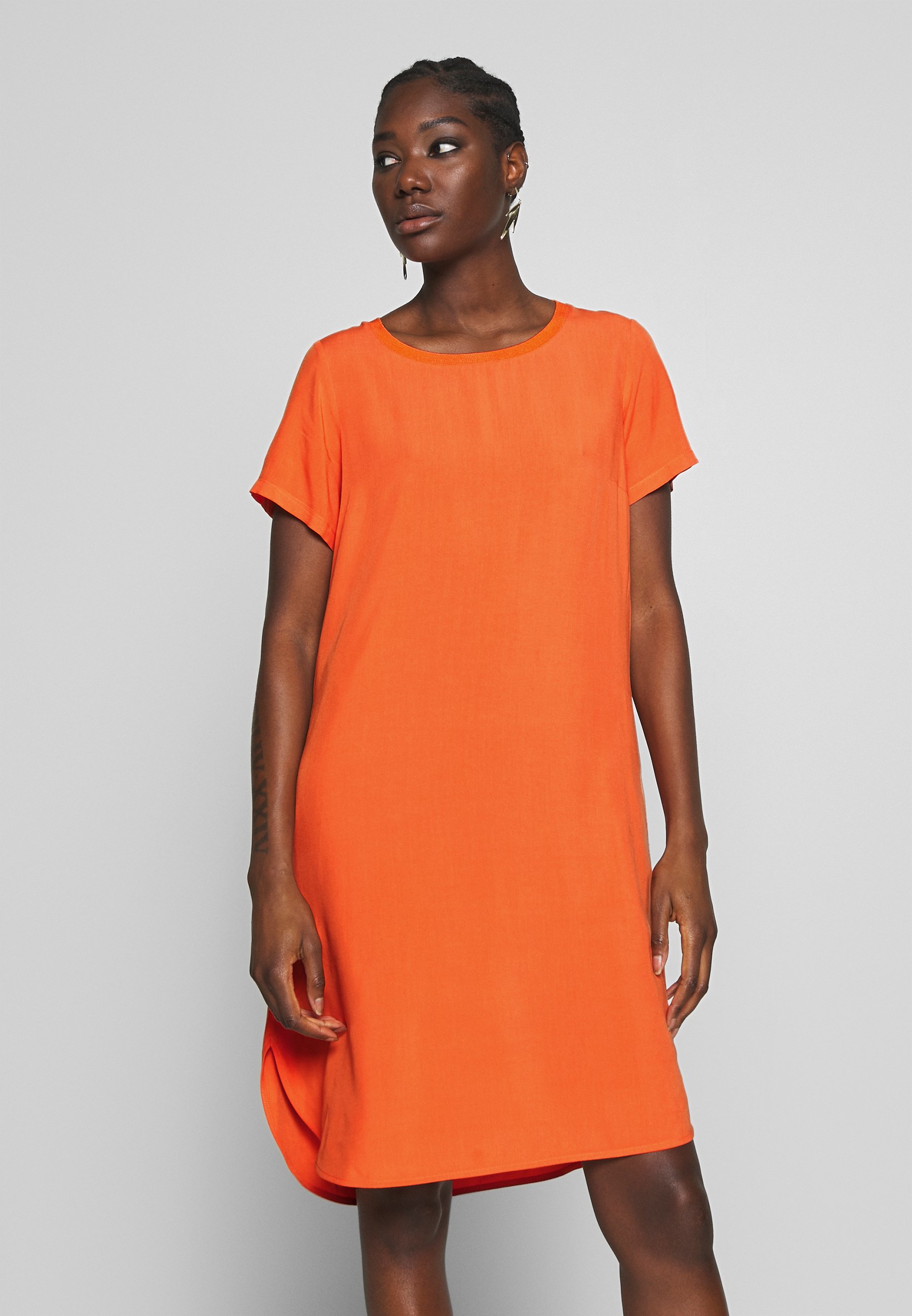 Marc O Polo Denim Dress Freizeitkleid Dragon Fire Orange Zalando De