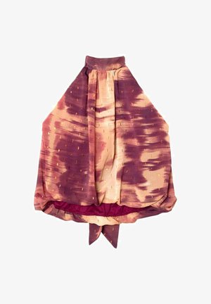 THE-ARE, BLUSA DE MUJER CUELLO HALTER Y BAJO ABULLONADO - Blusa - estampado