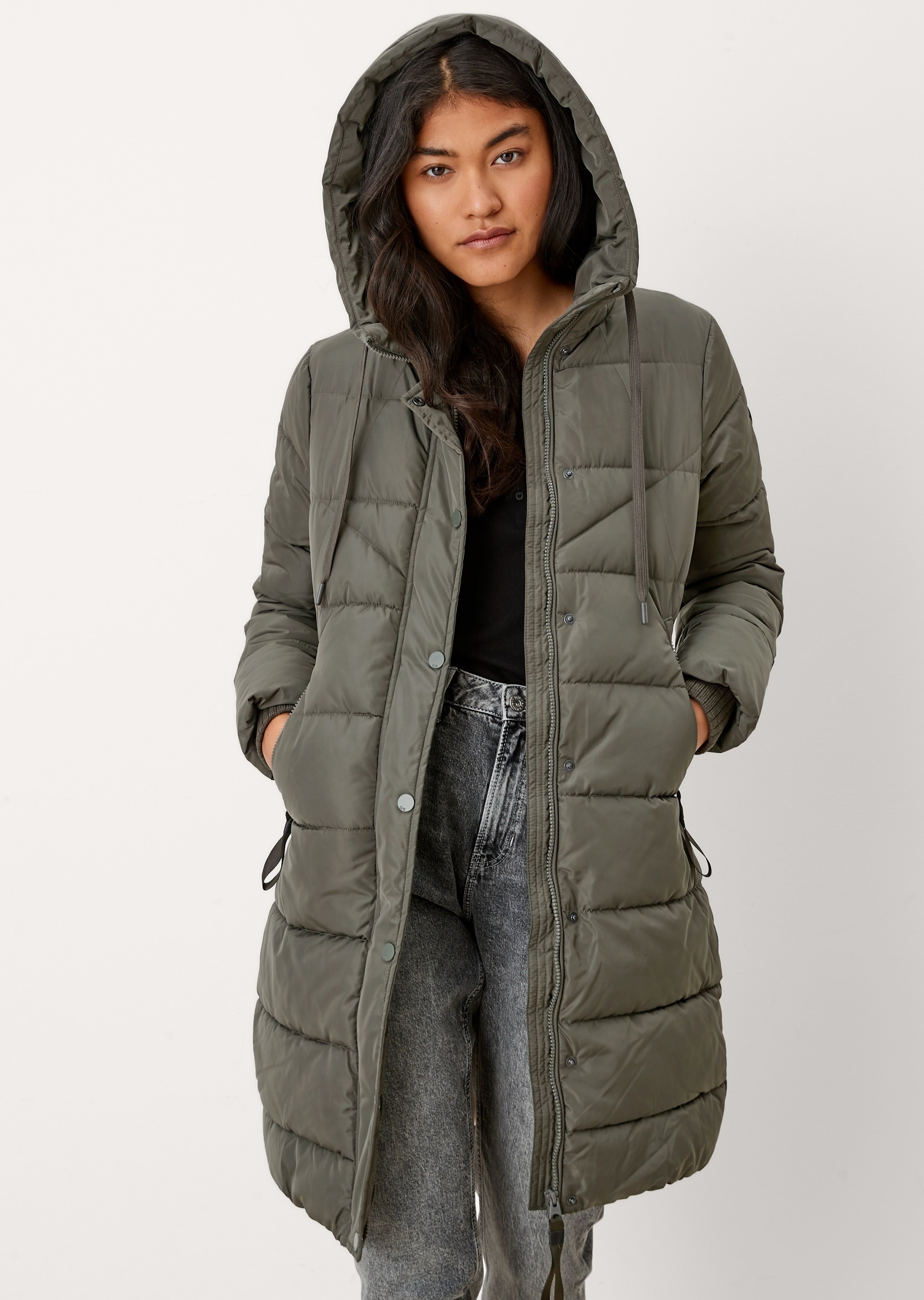 wintermantel große kapuze