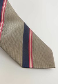 Next PATTERN - Cravate - neutral brown stripe