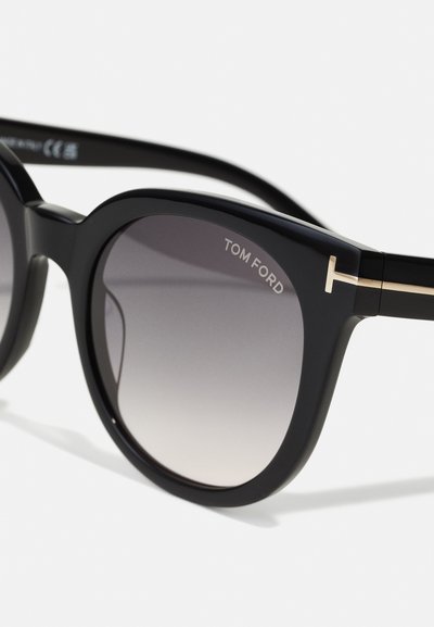 Tom Ford MOIRA - Lunettes de soleil - shiny black/gradient smoke