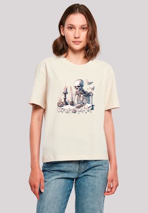 SKELETT LIEBESBRIEF VALENTINSTAG - Print T-shirt - whitesand