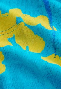 Rochie de zi - bright blue palm print