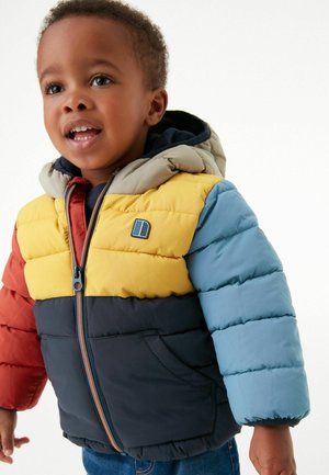 Winterjas - yellow colourblock
