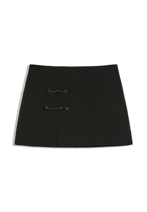 Bershka, WITH-CLASPS - MINI SKIRT - Jupe trapèze - black