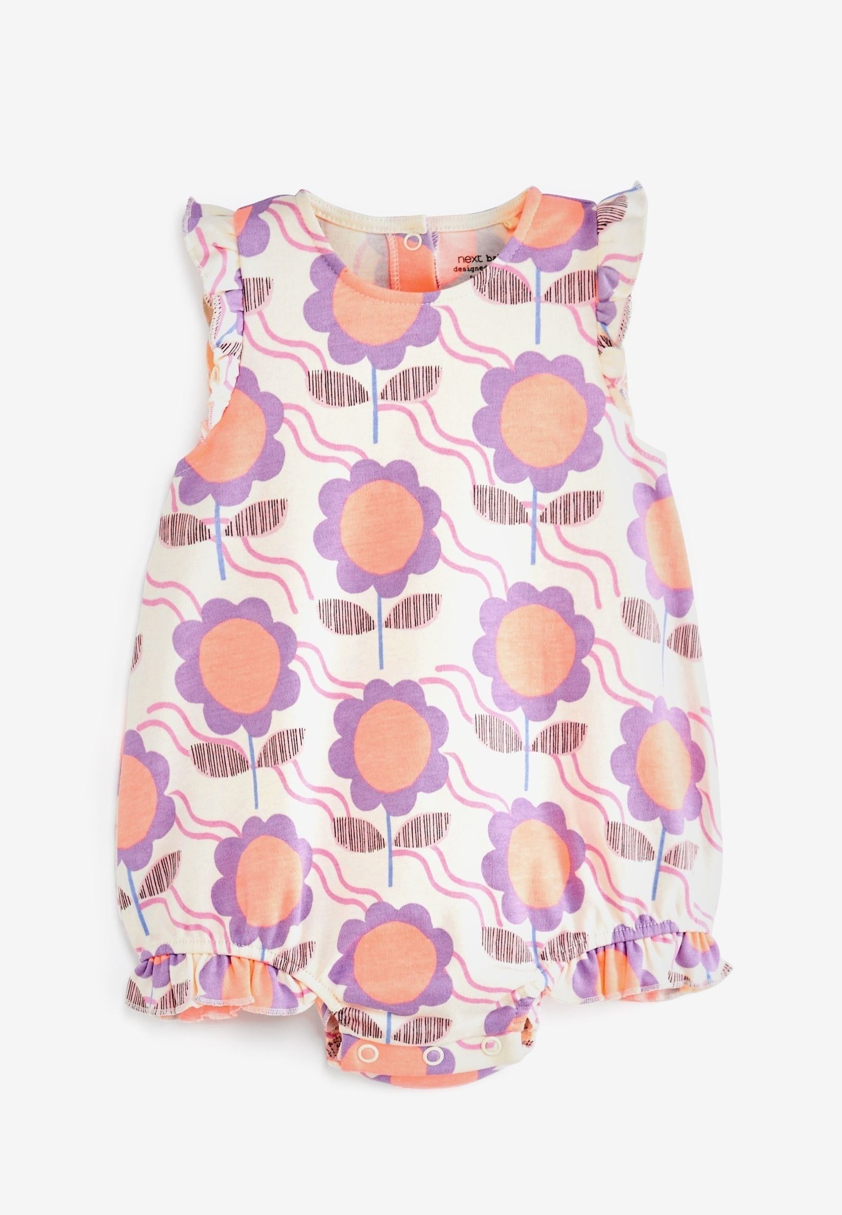 Next 3 PACK - Pijama - purple retro flowers baby/morado - Zalando.es