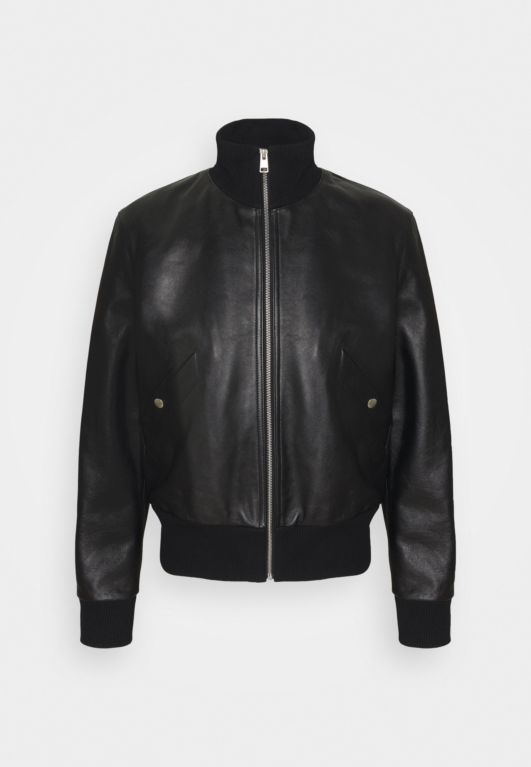 sandro leather bomber
