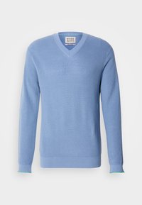 REGULAR FIT V NECK - Svetr - faded denim