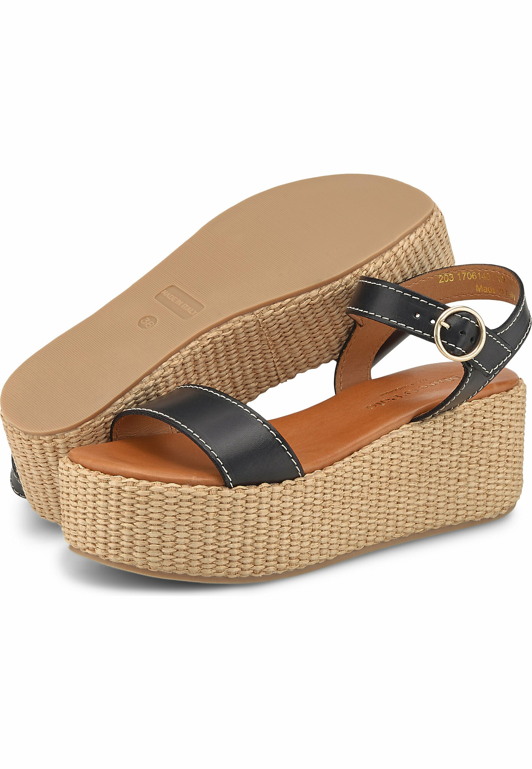 Marc O'Polo ELSA - Sandalen met plateauzool - black/zwart - Zalando.nl