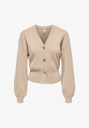 ONLY, CARDIGAN ONLBIBBI CARDIGAN - Gilet - oxford tan