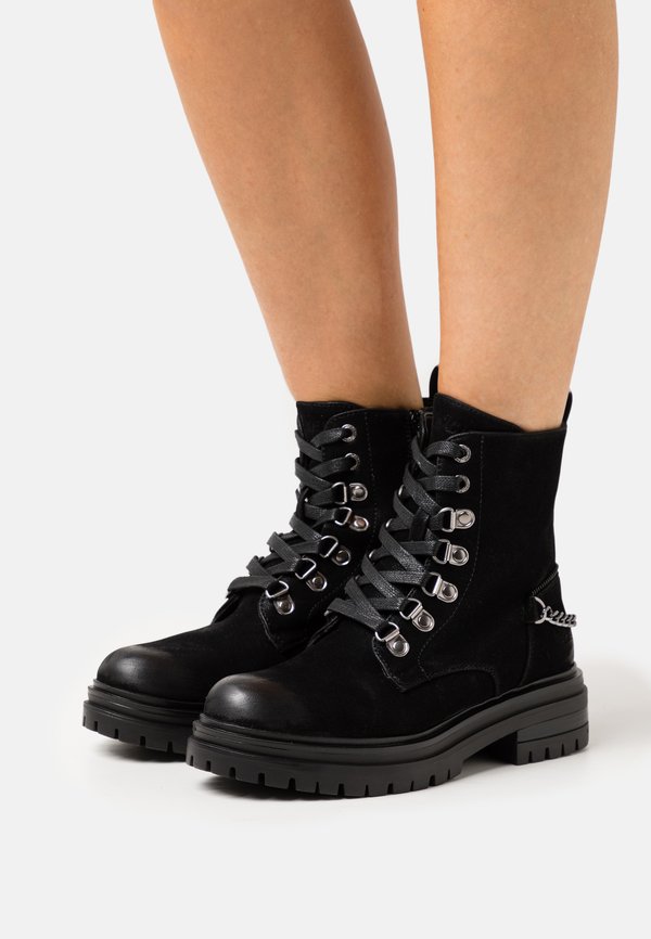 Plateaustiefelette - schwarz