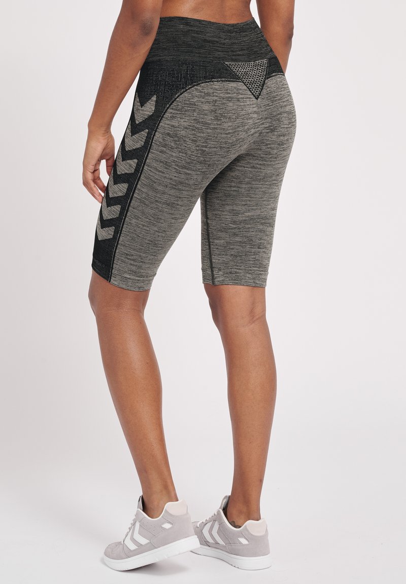 Damen Sportbekleidung | Hummel HMLCLEA Tights chateau gray/black melange/grau - DQ07861 Damen Sportbekleidung | Hummel HMLCLEA Tights chateau gray/black melange/grau - DQ07861