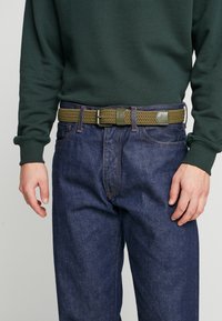 Urban Classics ELASTIC BELT 2 PACK - Cintura intrecciata - black/olive