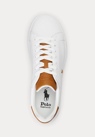 Polo Ralph Lauren HERITAGE COURT II LEATHER SNEAKER UNISEX - Sneakers low - white/tan