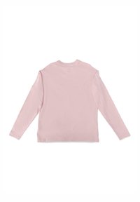 Hosszú ujjú ing puhán pamutból, lágy rózsaszín színben, kerek nyakkal és standard szabással. Egyszerű hátoldala látható logók vagy minták nélkül.