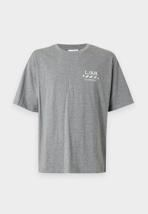 L/AB c/o Off-White, DIAG TEE - Μπλουζάκι με στάμπα - heather grey