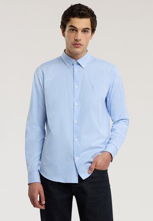 BUTTON DOWN A RIGHE EASY CARE - Camicia - blue genoa