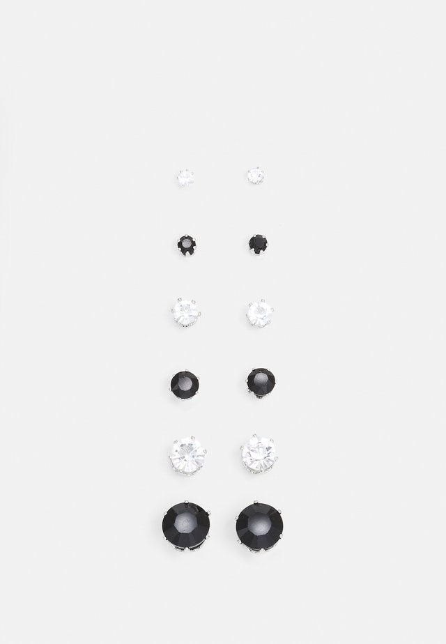 6 PACK - Ohrringe - silver-coloured/black