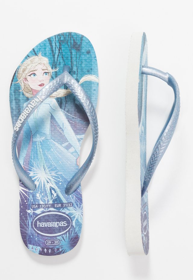 KIDS SLIM FIT FROZEN ELSA & ANNA - Badslippers - white