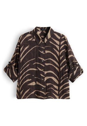 OPUS, LOOSE CRINKLED PRINT - Camicia - affogato