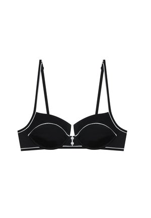 Yamamay, BLISS - BIKINI TOP - Top de bikini - black-white plain